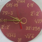 Intra απο ξύλο plywood 3mm-4mm πάχος – ξύλο ρολόι τοίχου με ξυλόγλυπτα μαθηματικά εξίσωση 40x40 cm INTRAVECTRY-MY555729