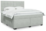 ΚΡΕΒΑΤΙ BOXSPRING ΜΕ ΣΤΡΩΜΑ ΑΝΟΙΧΤΟ ΓΚΡΙ 180X200 ΕΚ. ΒΕΛΟΥΔΙΝΟ 3293278