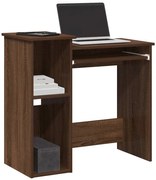 vidaXL Γραφείο με Ράφια Καφέ Δρυς 184x40x78 εκ Επεξεργασμένο Ξύλο