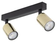 Πλαφονιέρα Φωτιστικό Οροφής 2xGU10 10W IP20 Top TK Lighting-5967-Μαύρο-Χρυσό 5967