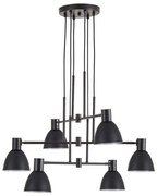 Φωτιστικό Οροφής Adept 77-8880 75x75x100cm 6xE27 60W Black Homelighting