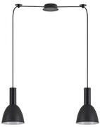 SE21-BL-4-BL2-MS2 ADEPT TUBE Black Pendant Black Metal Shade+ HOMELIGHTING 77-8550