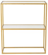 Κονσόλα Berra 706CLN1116 80x30x85cm Gold Metal, Glass