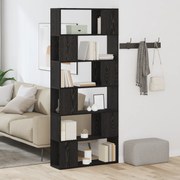 vidaXL Ράφι Βιβλίων Μαύρο Δρυς 80x24x186 εκ. Επεξεργασμένο Ξύλο