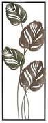 Διακοσμητικό Τοίχου Leafs 161-124-189 32x3x90cm Brown-Black Μέταλλο