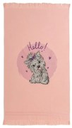 Πετσέτα Θαλάσσης Παιδική Puppy Pink Melinen Θαλάσσης 70x120cm 100% Βαμβάκι