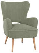 Πολυθρόνα - Μπερζέρα MYLIE C8394.27 Φυστικί Μπουκλέ Ύφασμα 66X75X93Υ εκ. 66x75x93 εκ.