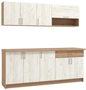 Σύνθεση Κουζίνας Tamara 200 Artisan Oak - Λευκό Δρύς 200x60x199,5 εκ. 200x60x199.5 εκ.
