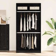 vidaXL Ντουλάπι Μαύρη δρυς 100 x 50 x 200 εκ. Επεξεργασμένο ξύλο