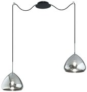 Φωτιστικό Οροφής Glow 3667-42-138 2xE27 40W Φ25cm 350cm Chrome La Mia Luce