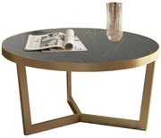 Τραπεζάκι Σαλονιού CROSS Μαύρο Μάρμαρο