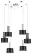 Φωτιστικό Οροφής Adept Tube 77-8450 6xE27 60W Nickel-Black Homelighting