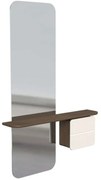 Καθρέπτης Τοίχου One More Look 5820C5620-1 78x15x118cm Dark Oak-White Umage Ατσάλι,Ξύλο