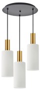 Φωτιστικό Οροφής  SE21-GM-4-3BL-GL3 ADEPT TUBE Gold Matt Pendant White Glass+ - 51W - 100W - 77-8656