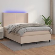 ΚΡΕΒΑΤΙ BOXSPRING ΣΤΡΩΜΑ&amp;LED ΚΑΠΟΥΤΣΙΝΟ 140X200 ΕΚ. ΣΥΝΘ. ΔΕΡΜΑ 3139270