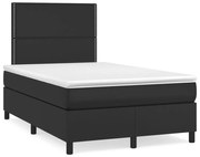 ΚΡΕΒΑΤΙ BOXSPRING ΜΕ ΣΤΡΩΜΑ&amp;LED ΜΑΥΡΟ 120X190ΕΚ.ΣΥΝΘΕΤΙΚΟ ΔΕΡΜΑ 3270287