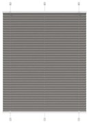 vidaXL Πλισέ περσίδα Ανθρακί 105x150 cm Πλάτος υφάσματος 104,4 cm