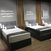 Επενδυμένο Κρεβάτι Box Γκρί 160x200 εκ. 160x200x0 εκ.
