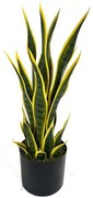 Τεχνητό Φυτό Σανσεβιέρα Trifasciata 6840-6 55cm Green-Yellow Supergreens Leather,Plastic