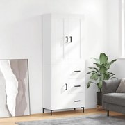 vidaXL Ντουλάπι Λευκό 69,5x34x180 εκ. από Επεξεργασμένο Ξύλο