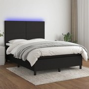 ΚΡΕΒΑΤΙ BOXSPRING ΜΕ ΣΤΡΩΜΑ &amp; LED ΜΑΥΡΟ 140X190 ΕΚ. ΥΦΑΣΜΑΤΙΝΟ 3134711