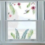 Αυτοκόλλητα Παραθύρου Διπλής Όψης Ango Tropical Flowers 64017