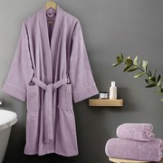 Μπουρνούζι Nima Velvet Kimono Lilac Λιλά MEDIUM