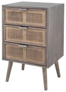 Artekko Cons Κομοδίνο MDF Ψάθα Καφέ (42x36.5x71)cm Artekko 82788