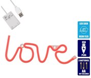 Διακοσμητικό Φωτιστικό Neon Led Love 78587 Globostar-78587-Κόκκινο 78587