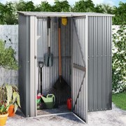 Αποθήκη Κήπου Γκρι 180,5 x 97 x 209,5 εκ. από Γαλβαν. Ατσάλι 150904