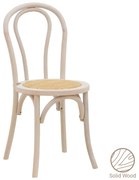 Intrahome Καρέκλα στοιβαζόμενη Βιέννης Azhel Intrahome white wash ξύλο οξιάς-έδρα φυσικό rattan 41x50x89εκ | SKU: INTRAPA-374111129