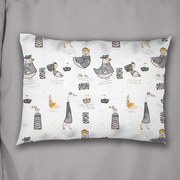 Μαξιλαροθήκη Παιδική Seabirds 578 White-Grey DimCol 35X45 35x45cm 100% Βαμβάκι