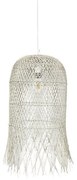 ΦΩΤΙΣΤΙΚΟ ΚΡΕΜΑΣΤΟ ΜΟΝΟΦΩΤΟ Ε27 MAX 60W H610XD330mmRATTAN  ΛΕΥΚΟ ARTE ILLUMINA KAI Eurolamp 144-33026