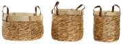 Σετ Καλαθιών DKD Home Decor Καφέ Φυσικό Bamboo Καλάμια Τροπικό 40 x 40 x 24 cm 4 κιλά 3 Τεμάχια