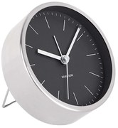 Επιτραπέζιο Ρολόι - Ξυπνητήρι KA5715BK Φ10cm Black Karlsson Metal