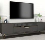 Έπιπλο Τηλεόρασης Dekolp 475OLV2985 150x29,6x48cm Anthracite-Gold