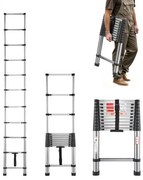 VEVOR Telescoping Ladder Stainless Steel Extension Step 10.5ft Portable Ladders