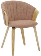 Καρέκλα Jesper HM9977.01 61x54x74cm Red Brown Ξύλο,Ύφασμα