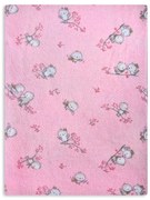 Φανελένια Σεντόνια Κούνιας (Σετ) Dimcol Birds 15 Pink