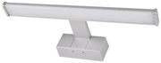 Adeleq Φωτιστικό LED Λουτρού Αλουμινίου PC 40cm 8W IP44 4000K Με Βάση Σατινέ Ασημί 3-40008166