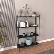 Ραφιέρα Δαπέδου Marta 706CLN1173 80x30x125cm Black