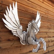 Intra απο ξύλο plywood 3mm-4mm πάχος - Διακόσμηση τοίχου Pegasus Δίασταση 30x30 cm Intraeaxys-67wlxr21