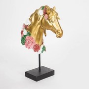 Διακοσμητικό Άλογο 752-11593 29x14x39cm Gold-Multi Estheti Home Πολυρεσίνη