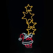 SANTA WITH STARS 336 LED ΜΟΤΙΦ 9,35m ΜΟΝΟΚ. ΦΩΤΟΣ. MULTICOLOR FLASH IP65 49*144cm 1.5m ΚΑΛ. ACA X083363225