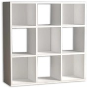 ΒΙΒΛΙΟΘΗΚΗ CUBE MEGAPAP ΑΠΟ ΜΕΛΑΜΙΝΗ ΧΡΩΜΑ ΛΕΥΚΟ 90X30X90ΕΚ.