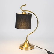 Estheti Επιτραπέζιο Φωτιστικό 20xΥ40.5cm Μαύρο-Χρυσαφί 757-10071