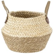 Καλάθι Διακοσμητικό Andros 20316 Φ22x26cm Beige GloboStar Grass