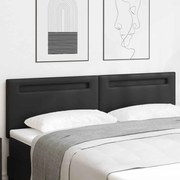vidaXL Κεφαλάρι Επιτοίχιο με κεφαλάρι Μαύρο 180 cm PVC