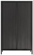 Sally Ψηλός Μπουφές Μαύρος 106x40x177