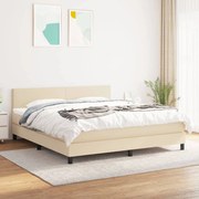 ΚΡΕΒΑΤΙ BOXSPRING ΜΕ ΣΤΡΩΜΑ ΚΡΕΜ 180X200 ΕΚ. ΥΦΑΣΜΑΤΙΝΟ 3139918